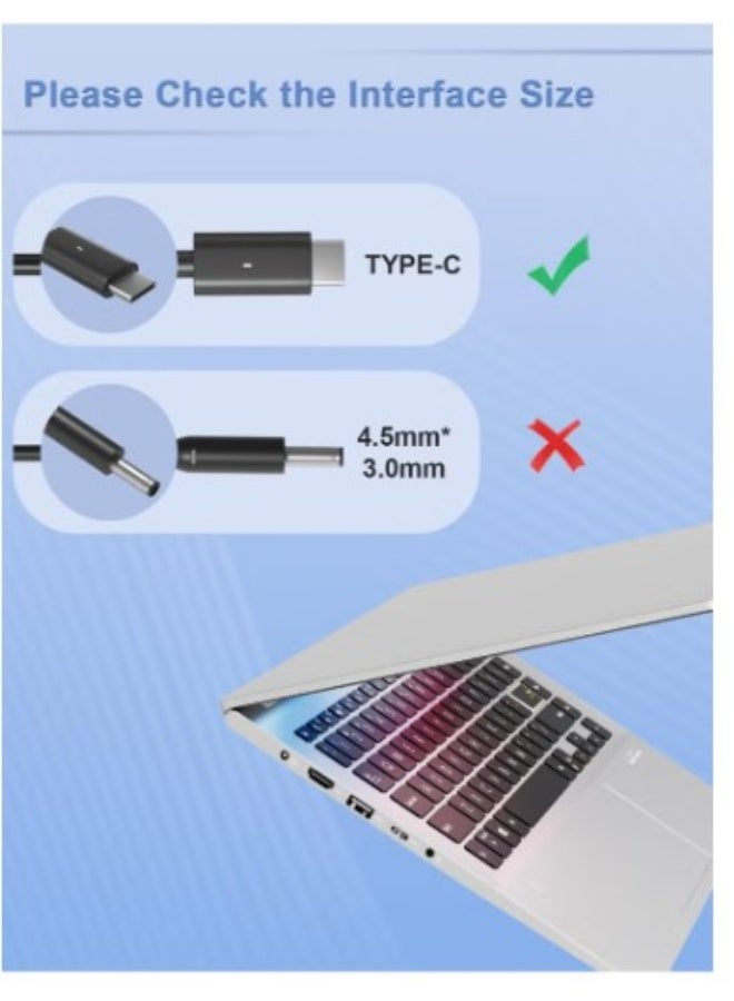 Terabyte 165W USB C Charger Compatible with Dell Precision 3581 3580 5690 5680，Latitude 7640 7340 5540 5440 ，XPS 17 9720 9730，Inspiron-14 16 Plus 7640 7430 Pro Rugged DA165PM210 Laptop - Image 4